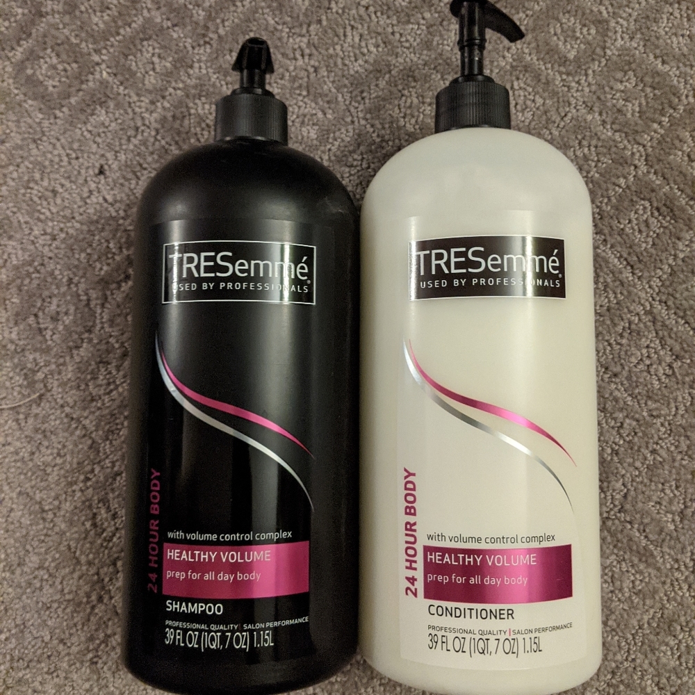 Tresemme shampoo and conditioner.